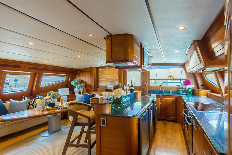 Kitchen of the yacht