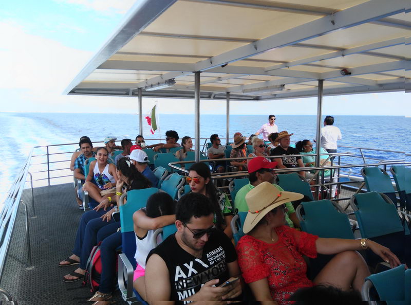 crossing to Cozumel on comfortable boat