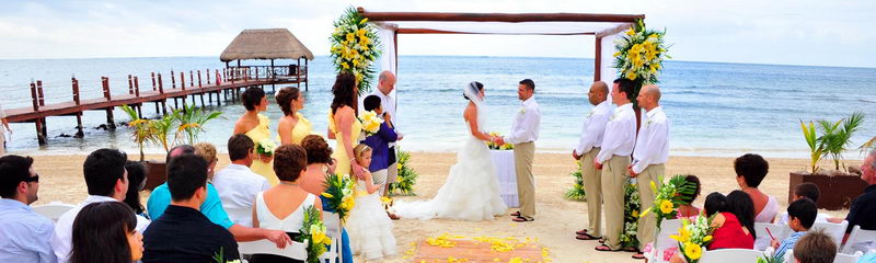Maroma Beach Wedding Catamaran Ceremony Bridal