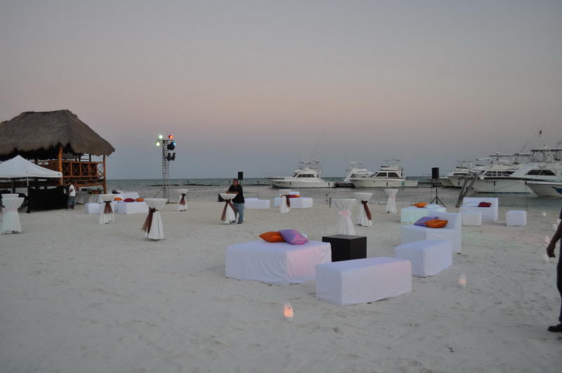 maroma sunset wedding setup