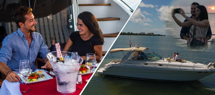 Luxury Yacht Cancun Sunset Dinner Boat