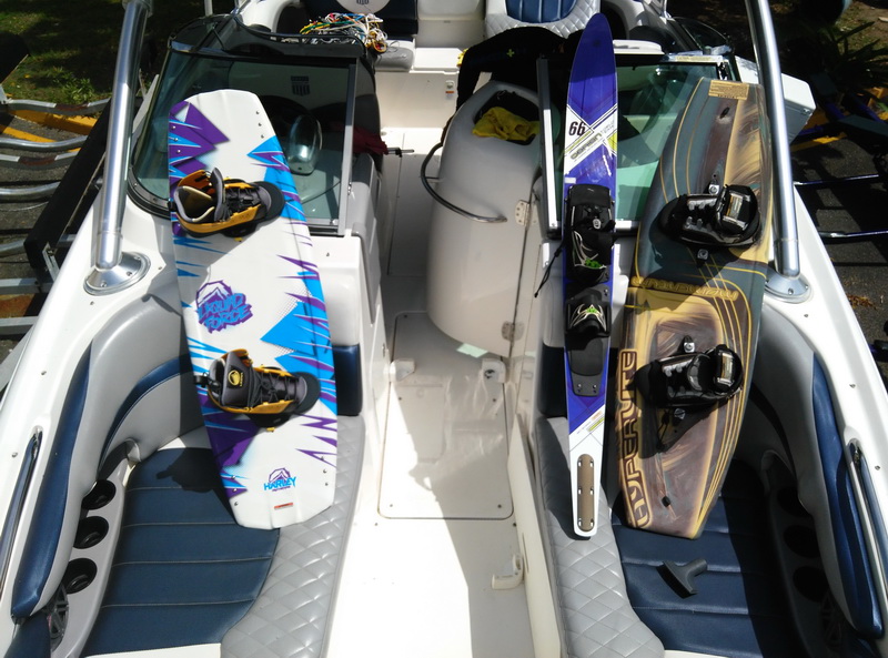 wakeboarding bow rider boat