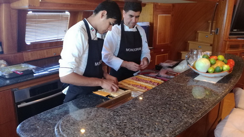 Chef at luxury boat