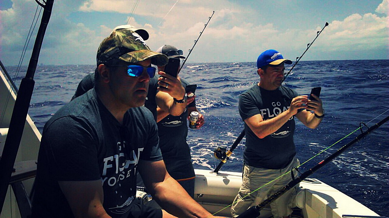 Fishing from Luxury Yacht