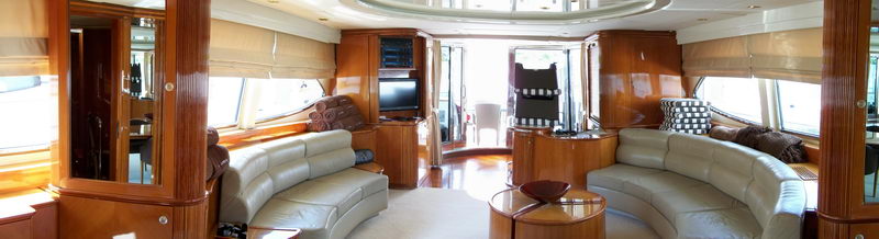 Azimut 100 ft mega yate de lujo vista interior