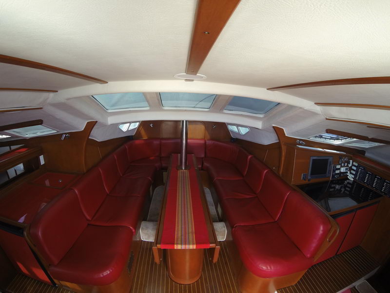 inside catamaran 