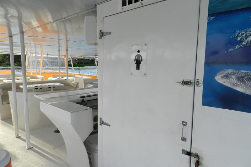 Catamaran with bathroom for ladies and men