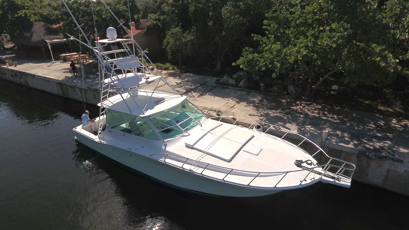 Yacht for fishing at Cozumel