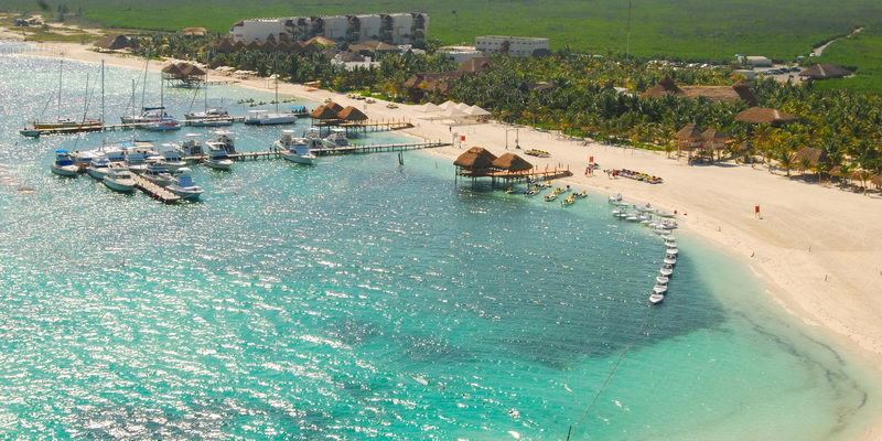 Maroma beach aerial photo