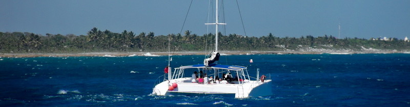 Catamaran for rent at Puerto Aventuras Riviera Maya